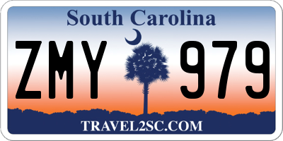 SC license plate ZMY979