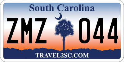 SC license plate ZMZ044