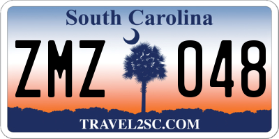 SC license plate ZMZ048