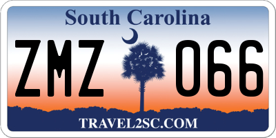 SC license plate ZMZ066