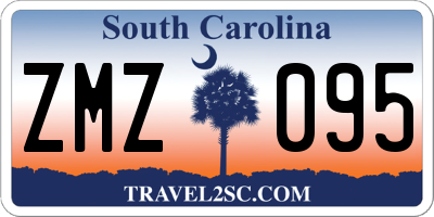 SC license plate ZMZ095