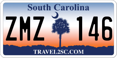 SC license plate ZMZ146