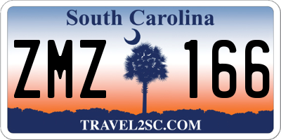 SC license plate ZMZ166
