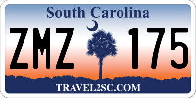 SC license plate ZMZ175