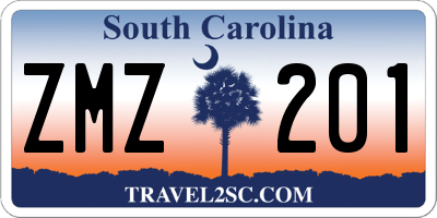 SC license plate ZMZ201