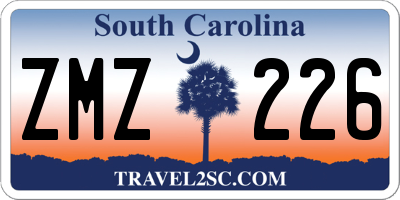 SC license plate ZMZ226