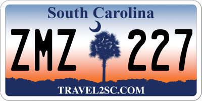 SC license plate ZMZ227