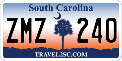 SC license plate ZMZ240