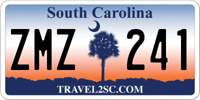 SC license plate ZMZ241