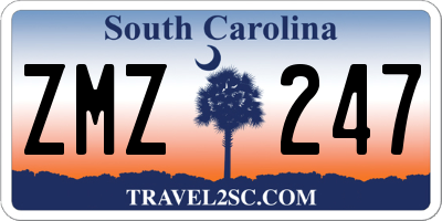 SC license plate ZMZ247
