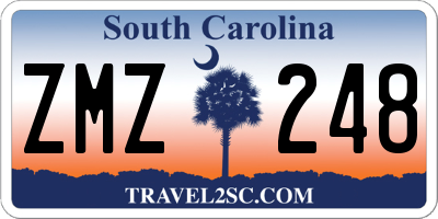 SC license plate ZMZ248