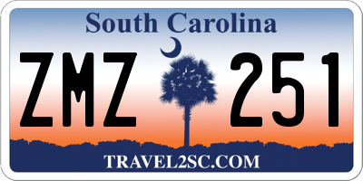 SC license plate ZMZ251