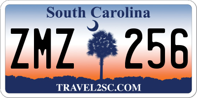 SC license plate ZMZ256