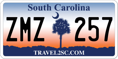 SC license plate ZMZ257