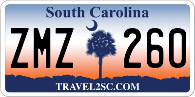 SC license plate ZMZ260