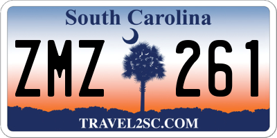 SC license plate ZMZ261