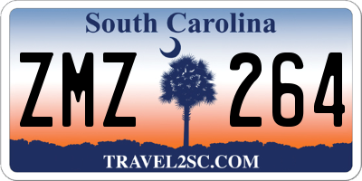 SC license plate ZMZ264