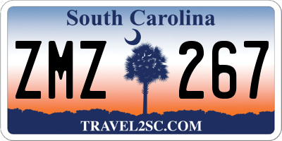 SC license plate ZMZ267