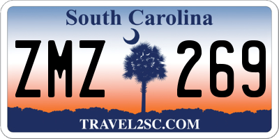 SC license plate ZMZ269