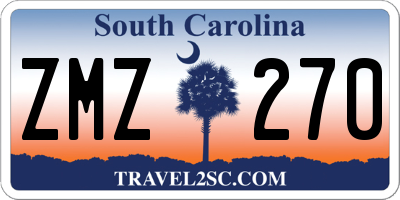SC license plate ZMZ270