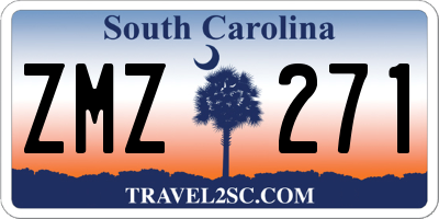 SC license plate ZMZ271