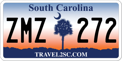 SC license plate ZMZ272