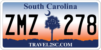 SC license plate ZMZ278