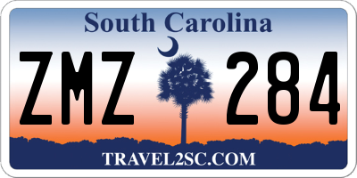 SC license plate ZMZ284
