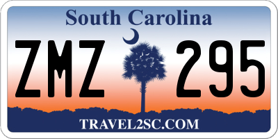 SC license plate ZMZ295