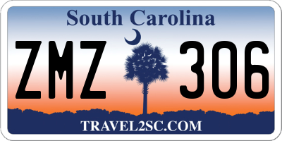 SC license plate ZMZ306