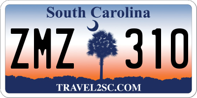 SC license plate ZMZ310