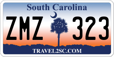 SC license plate ZMZ323