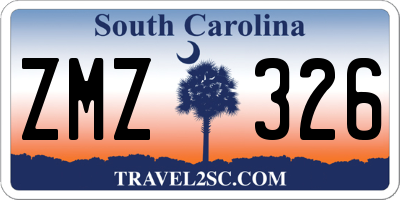SC license plate ZMZ326