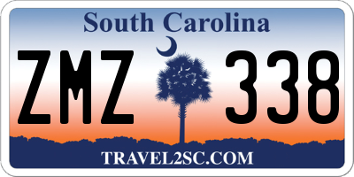 SC license plate ZMZ338