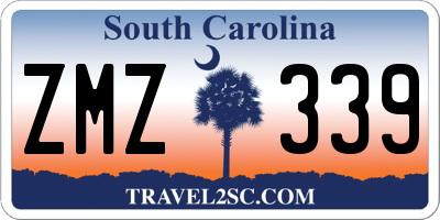SC license plate ZMZ339