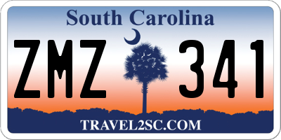 SC license plate ZMZ341