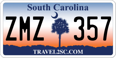 SC license plate ZMZ357