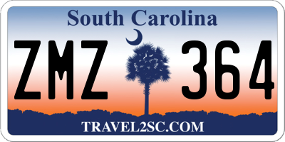 SC license plate ZMZ364