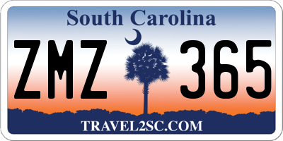 SC license plate ZMZ365