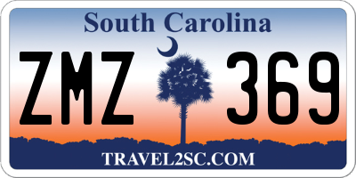 SC license plate ZMZ369