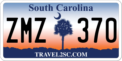 SC license plate ZMZ370