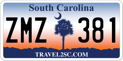 SC license plate ZMZ381
