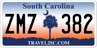 SC license plate ZMZ382