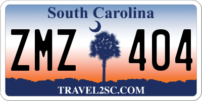 SC license plate ZMZ404