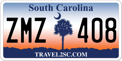 SC license plate ZMZ408