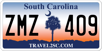 SC license plate ZMZ409