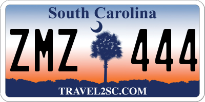 SC license plate ZMZ444