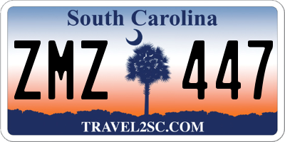 SC license plate ZMZ447