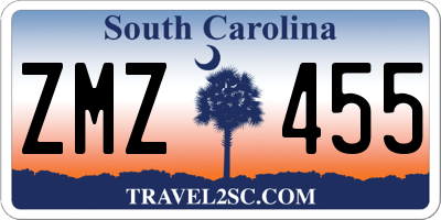 SC license plate ZMZ455