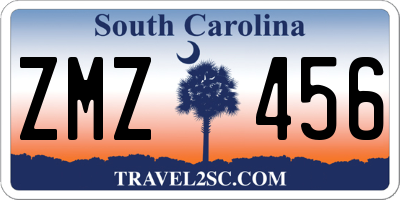 SC license plate ZMZ456